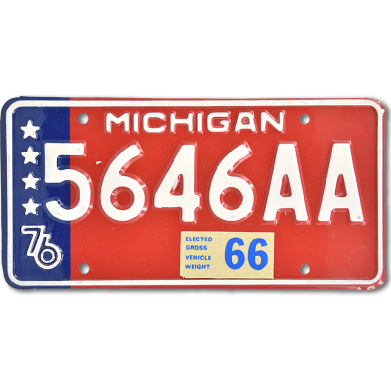 Amerikai rendszám Michigan Stars 5646AA