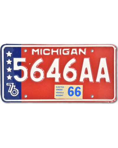 Amerikai rendszám Michigan Stars 5646AA