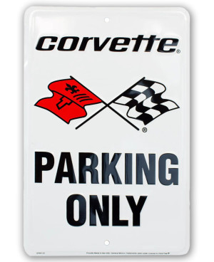 Plechová cedule Corvette Parking Only 20cm x 30cm
