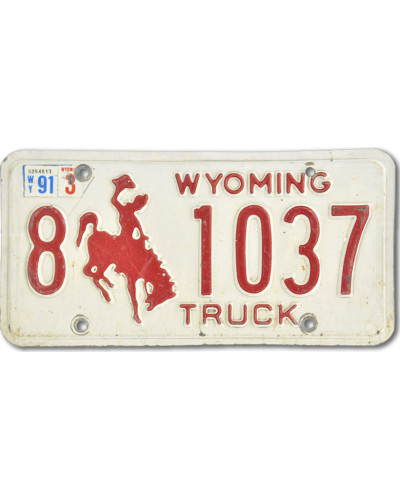 Amerikai rendszám Wyoming Truck Red
