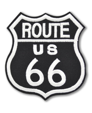 Moto nášivka Route 66 black 8 cm x 7,5 cm