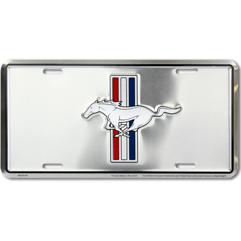 Amerikai rendszám Ford Mustang silver