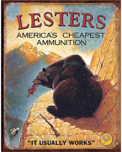 Fém tábla Lesters Ammunition 32 cm x 40 cm