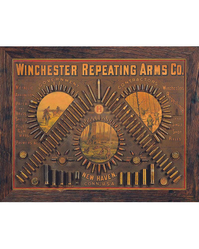 Fém tábla Winchester Repeating Arms 32 cm x 40 cm