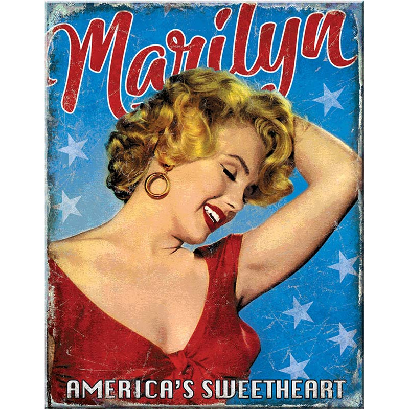 Fém tábla Marilyn Monroe Sweetheart 40 cm x 32 cm