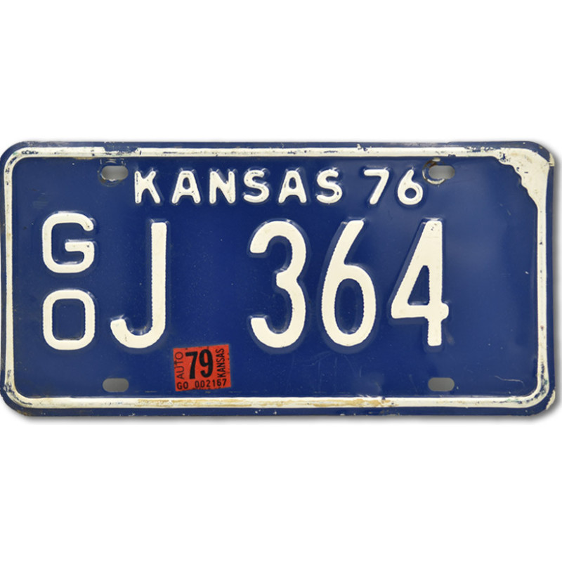 Americká SPZ Kansas Blue 1976