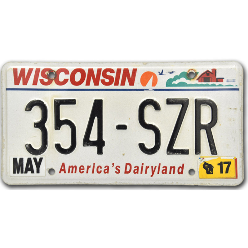 Amerikai rendszám Wisconsin Dairyland