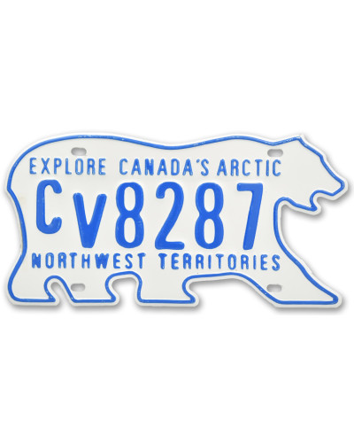 Rendszám Arctic Canada Northwest Territories Bear