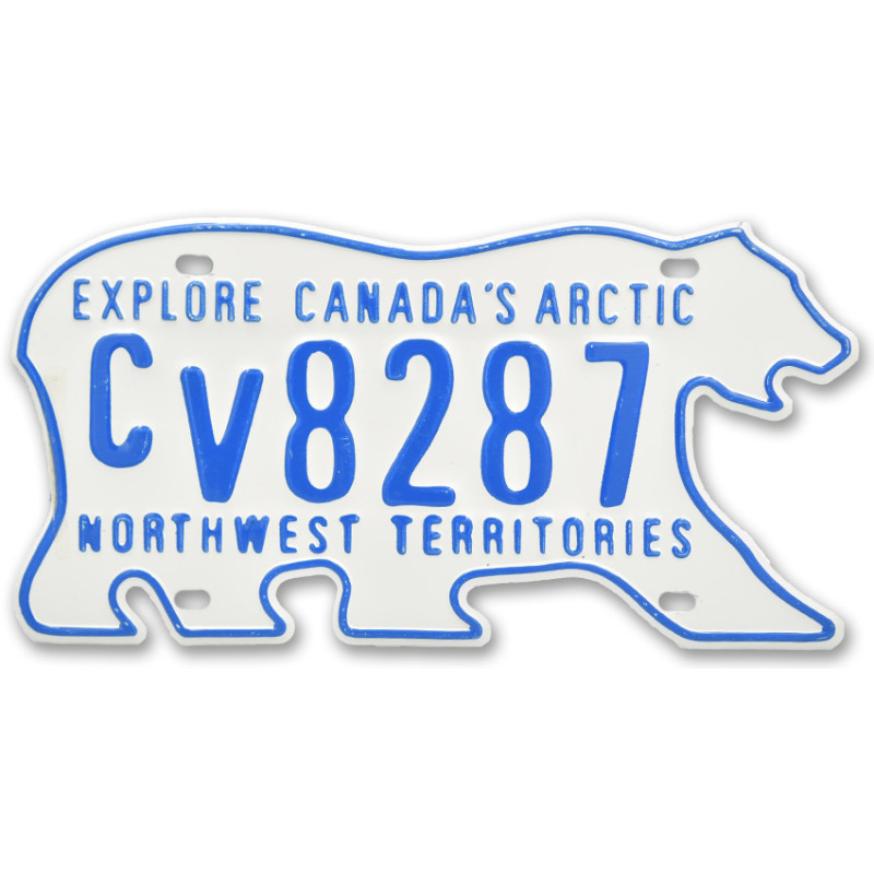 Rendszám Arctic Canada Northwest Territories Bear