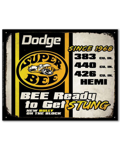 Fém tábla Dodge Super Bee Stung 30 cm x 38 cm