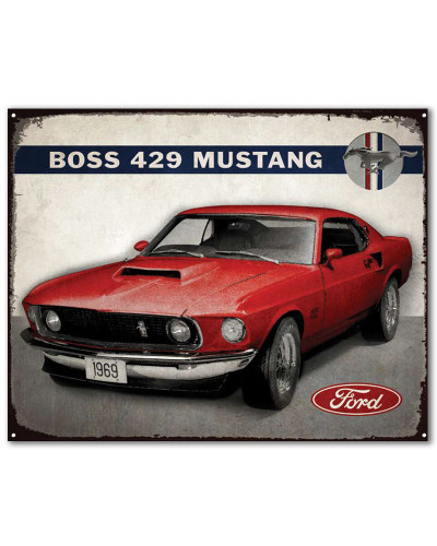 Fém tábla Ford Mustang 1969 Boss 30 cm x 38 cm