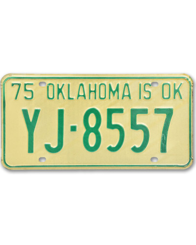 Amerikai rendszám Oklahoma is OK 1975