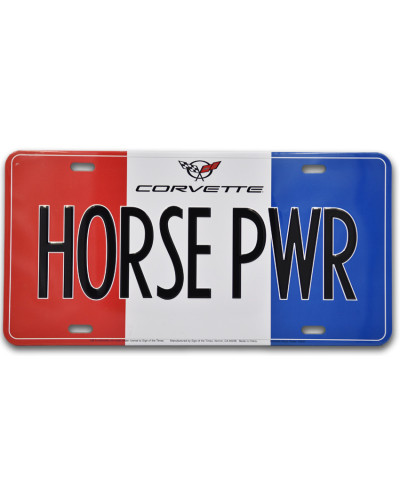 Amerikai rendszám Corvette Horse Power