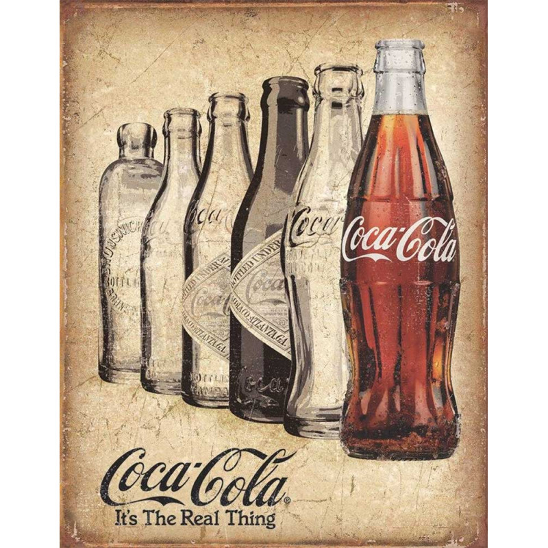 Fém tábla Coca Cola The Real Thing 32 cm x 40 cm