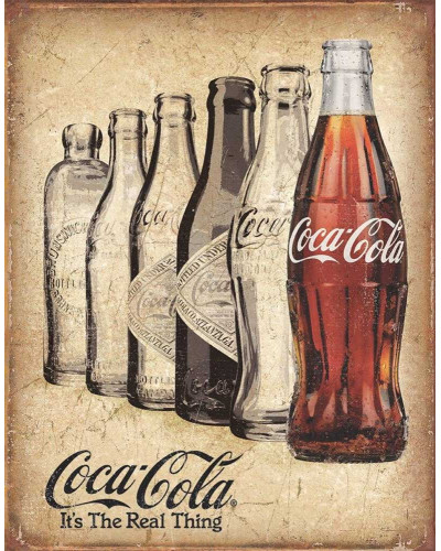 Fém tábla Coca Cola The Real Thing 32 cm x 40 cm