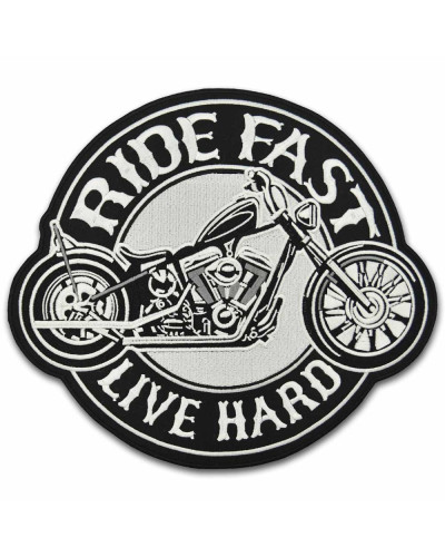 Motoros folt Ride Fast Live Hard XXL hátul 28 cm