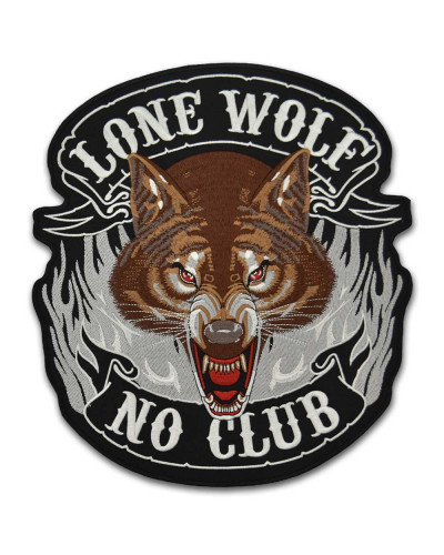 Motoros folt Lone Wolf XXL hátul 28 cm x 25 cm