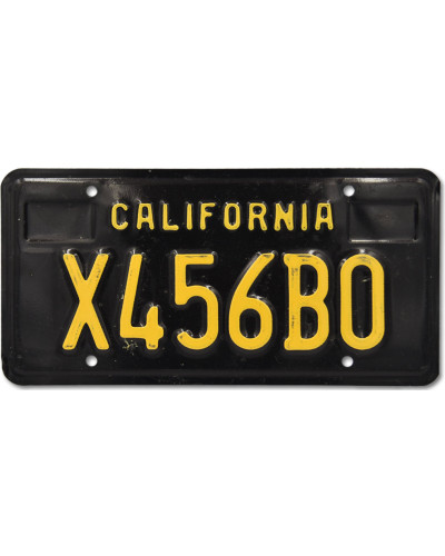 Amerikai rendszám California Black X456B0
