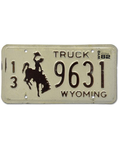 Amerikai rendszám Wyoming Truck Brown