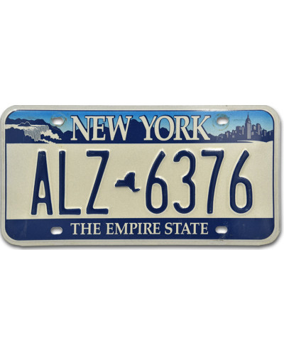 Amerikai rendszám New York The Empire State ALZ 6376