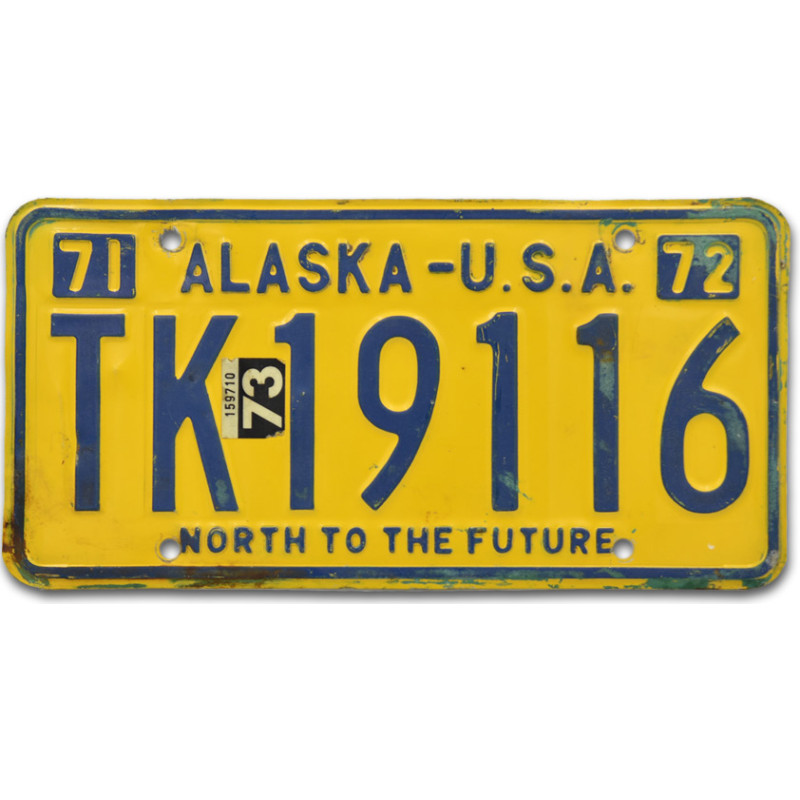 Amerikai rendszám Alaska North to the Future TK 19116