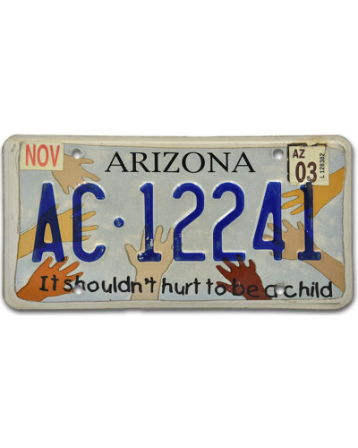 Amerikai rendszám Arizona To be a Child