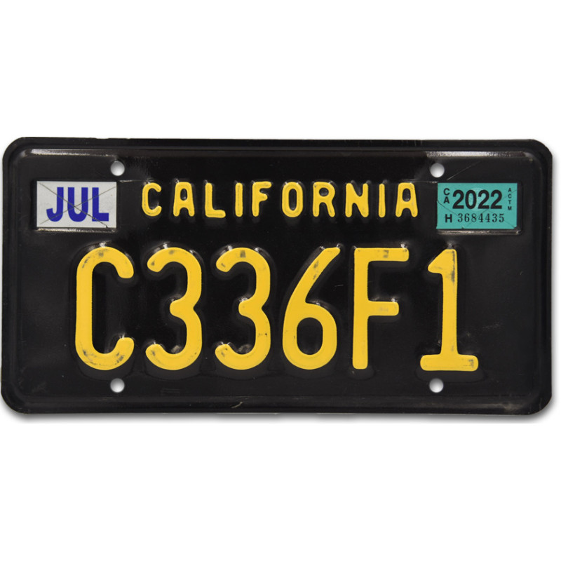 Amerikai rendszám California Black C336F1
