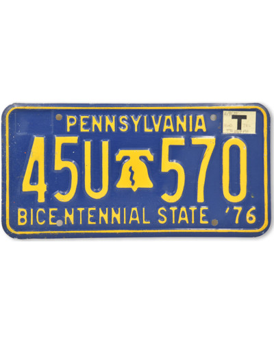 Amerikai rendszám Pennsylvania Bicentennial 1976