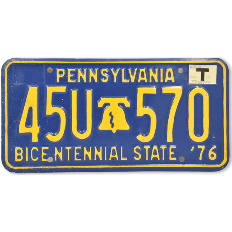 Amerikai rendszám Pennsylvania Bicentennial 1976