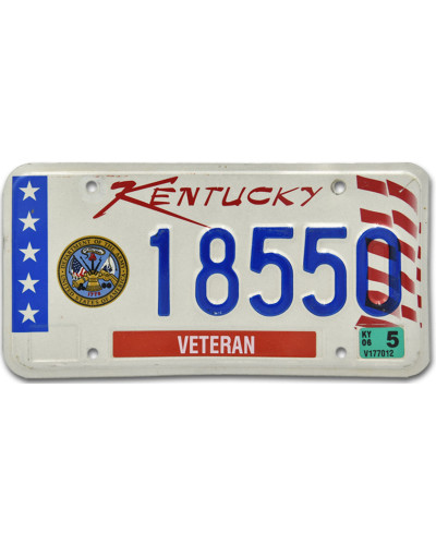 Amerikai rendszám Kentucky Army Veteran