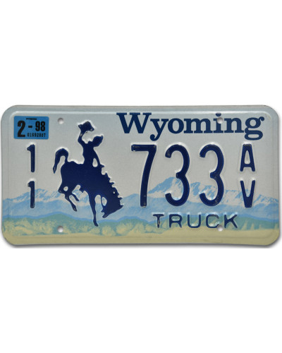 Amerikai rendszám Wyoming Blue Mountains Truck