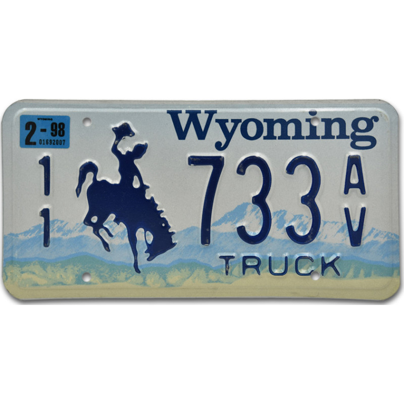 Amerikai rendszám Wyoming Blue Mountains Truck