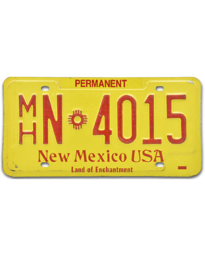 Amerikai rendszám New Mexico MHN.4015