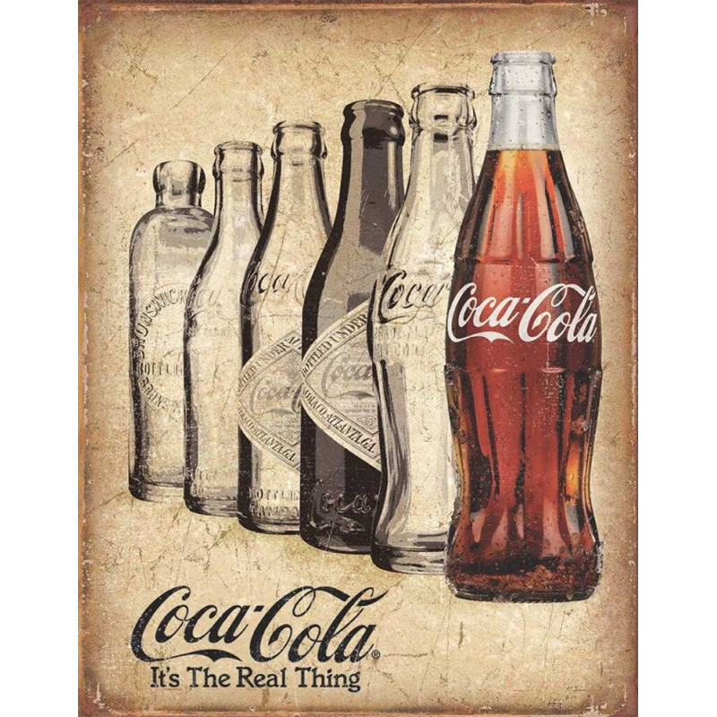 Plechová cedule Coca Cola The Real Thing 32 cm x 40 cm