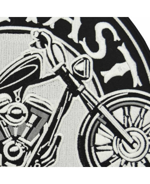 Moto nášivka Ride Fast Live Hard XXL na záda 28 cm det.1
