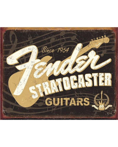 Fém tábla Fender Stratocaster 60th 40 cm x 32 cm
