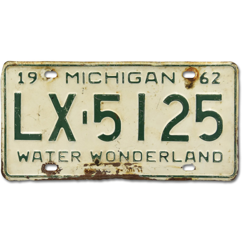 Amerikai rendszám Michigan 1962 Water Wonderland LX-5125