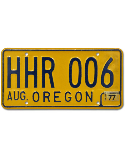 Amerikai rendszám Oregon Yellow HHR 006