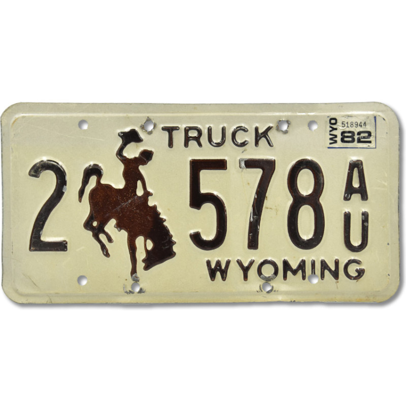 Amerikai rendszám Wyoming Truck Brown 2-578