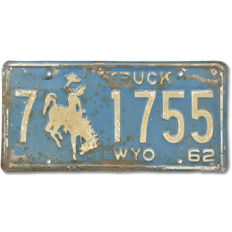Amerikai rendszám Wyoming Truck 1962 Blue 7-1755