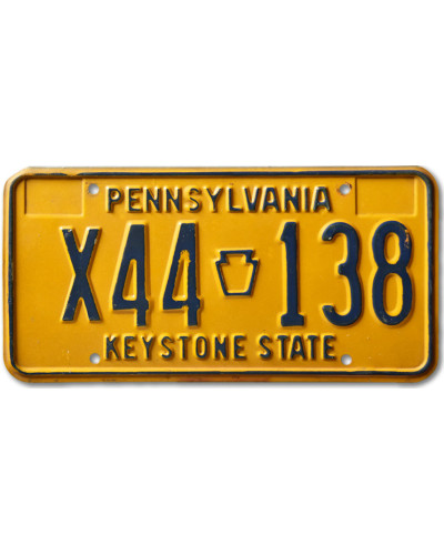 Amerikai rendszám Pennsylvania Keystone State Yellow