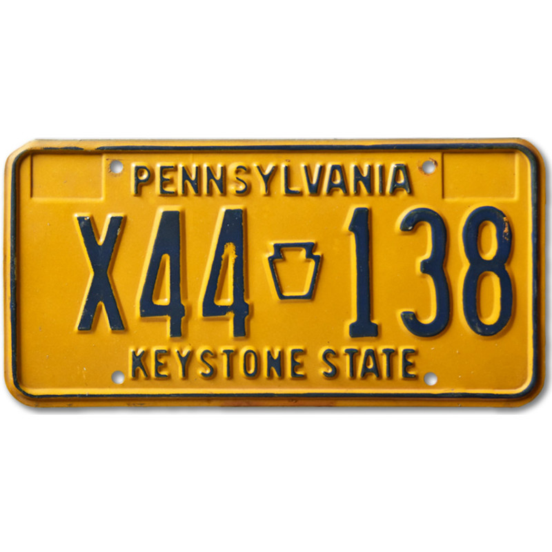 Amerikai rendszám Pennsylvania Keystone State Yellow