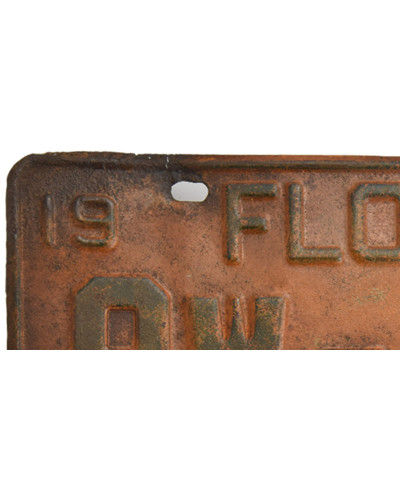 Amerikai rendszám Florida 1950 Rusty 8W-934 c