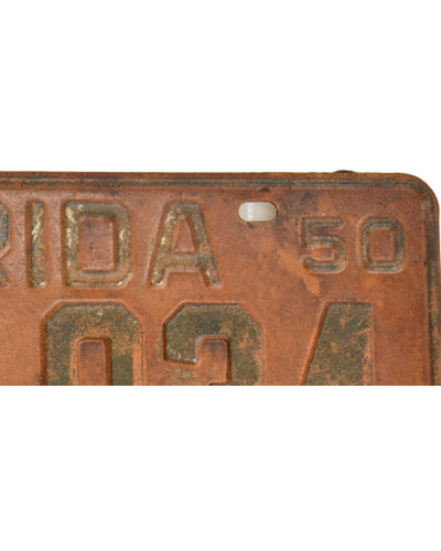 Amerikai rendszám Florida 1950 Rusty 8W-934 d