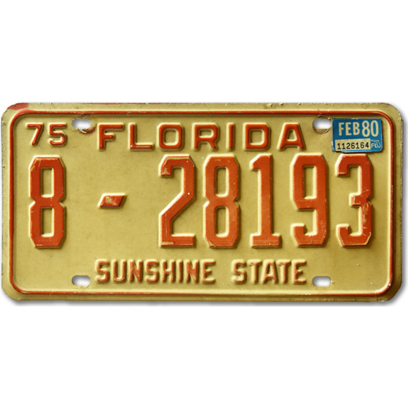 Amerikai rendszám Florida Sunshine State 8-28193