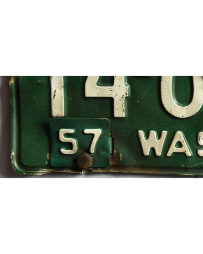 Amerikai rendszám Washington 1957 Green 14-627C d
