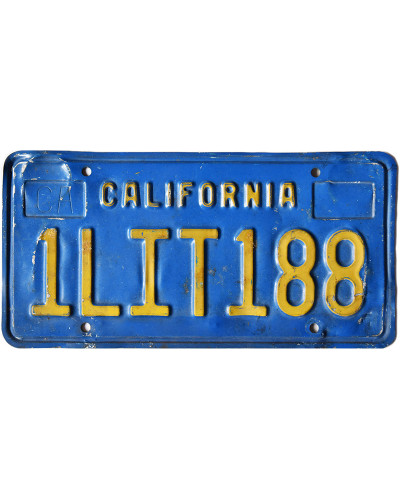 Amerikai rendszám California Blue 1LIT188
