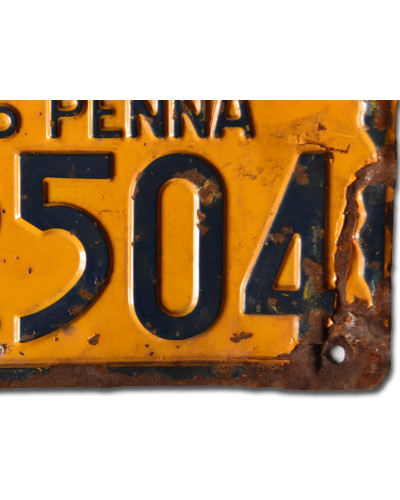 Amerikai rendszám Pennsylvania 1955 Yellow HR504 d