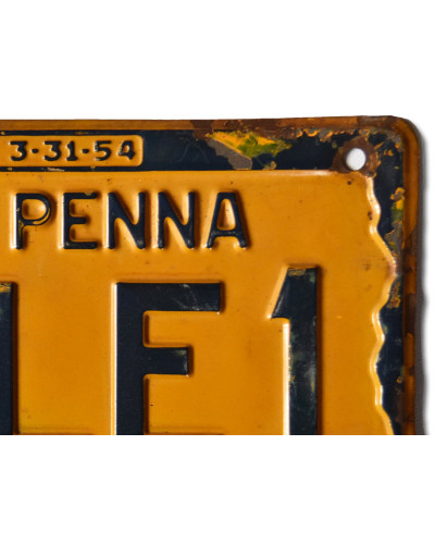 Amerikai rendszám Pennsylvania 1953 Yellow 95LE1 d
