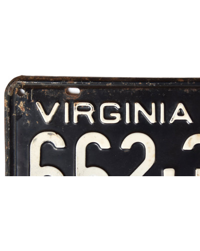 Amerikai rendszám Virginia 1960 Black 662-357 c